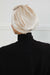 Velvet Bowtie Instant Turban Hijab Luxurious Velour Headwrap with Elegant Bow Detail, Comfortable & Fashionable Headwrap for Women,B-7K Beige