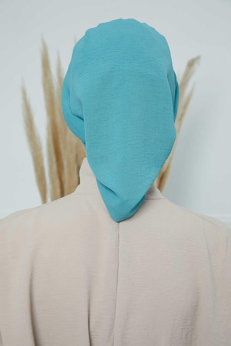 Instant Turban Hijab Pleated Lightweight Aerobin Scarf Head Turbans For Women Headwear Stylish Elegant Design Hear Wrap,HT-108A Mint Green