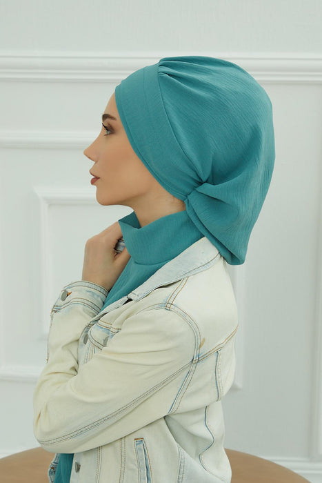 Instant Turban Lightweight Aerobin Scarf Head Turbans For Women Headwear Stylish Elegant Design,HT-91 Mint Green
