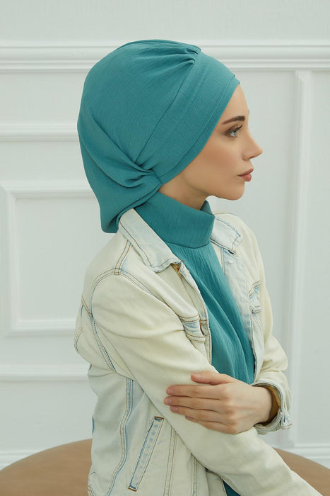 Instant Turban Lightweight Aerobin Scarf Head Turbans For Women Headwear Stylish Elegant Design,HT-91 Mint Green