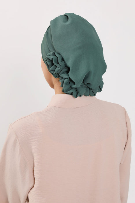 Instant Turban Lightweight Aerobin Scarf Head Turbans with Flower Back Detail For Women Headwear Stylish Elegant Design,HT-92