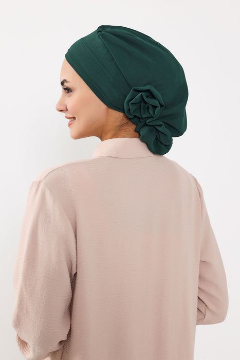 Instant Turban Lightweight Aerobin Scarf Head Turbans with Flower Back Detail For Women Headwear Stylish Elegant Design,HT-92