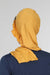 Regal Charm Cotton Instant Turban with Adorable Brooch Detail, Adjustable Easy to Wear Hijab for Women, Lightweight Cotton Headscarf,HT-72 Mustard Yellow