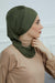 Instant Turban Lightweight Cotton Scarf Head Turbans For Women Headwear Stylish Elegant Design,HT-96 Army Green