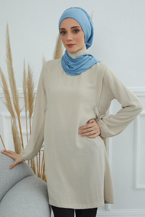 Instant Turban Lightweight Cotton Scarf Head Turbans For Women Headwear Stylish Elegant Design,HT-96 Blue