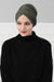 Instant Turban Plain Cotton Scarf Head Wrap Lightweight Hat Bonnet Cap for Women,B-9 Army Green