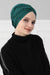 Instant Turban Plain Cotton Scarf Head Wrap Lightweight Hat Bonnet Cap for Women,B-9 Green