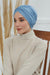Instant Turban Plain Cotton Scarf Head Wrap Lightweight Hat Bonnet Cap for Women,B-9 Blue