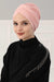 Instant Turban Plain Cotton Scarf Head Wrap Lightweight Hat Bonnet Cap for Women,B-9 Powder