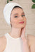 Instant Turban Plain Cotton Scarf Head Wrap Lightweight Hat Bonnet Cap for Women,B-9 Ivory