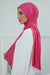 Jersey Cotton Shawl for Women Modesty, Head Wrap Turban, Cap Headwear Rectangle Combed Cotton Hijab,CTS-5 Fuchsia