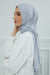 Jersey Cotton Shawl for Women Modesty, Head Wrap Turban, Cap Headwear Rectangle Combed Cotton Hijab,CTS-5 Grey 2