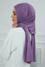 Jersey Cotton Shawl for Women Modesty, Head Wrap Turban, Cap Headwear Rectangle Combed Cotton Hijab,CTS-5 Purple 2