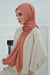 Jersey Cotton Shawl for Women Modesty, Head Wrap Turban, Cap Headwear Rectangle Combed Cotton Hijab,CTS-5 Salmon
