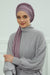Jersey Shawl for Women 95% Cotton Bonnet Modesty Turban Cap Wrap Instant Scarf,BT-1 Lilac