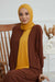 Jersey Shawl for Women 95% Cotton Head Wrap Instant Modesty Turban Cap Scarf Cross Stich Ready to Wear Hijab,PS-40 Mustard Yellow