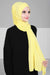 Jersey Shawl for Women 95% Cotton Head Wrap Instant Modesty Turban Cap Scarf Cross Stich Ready to Wear Hijab,PS-40 Yellow
