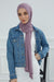 Jersey Shawl for Women 95% Cotton Head Wrap Instant Modesty Turban Cap Scarf Cross Stich Ready to Wear Hijab,PS-40 Lilac