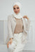 Jersey Shawl for Women 95% Cotton Head Wrap Instant Modesty Turban Cap Scarf Cross Stich Ready to Wear Hijab,PS-40 Ivory