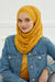 Jersey Shawl for Women %95 Cotton Scarf Head Wrap Modesty Turban Cap Hat,CPS-45 Mustard Yellow