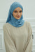 Jersey Shawl for Women Instant Cotton Head Wrap Shirred Scarf Turban,CPS-41 Mink
