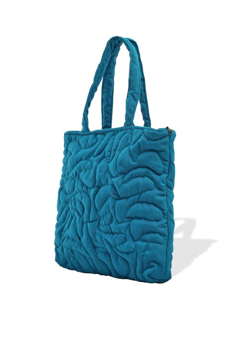 Linen Textured Zippered Hand Shoulder Bag Casual Daily Laptop Workbag with Handicraft Stitches,CK-16 Petrol Green