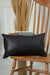 Luxurious Faux Leather Pillow Cover, Sophisticated Modern Cushion Cover for Minimalist Decor, 20x12 Large Decorative Pillow Cover,K-368 Black