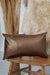 Luxurious Faux Leather Pillow Cover, Sophisticated Modern Cushion Cover for Minimalist Decor, 20x12 Large Decorative Pillow Cover,K-368 Bronze