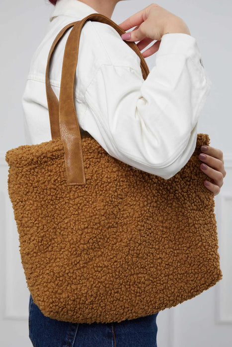 حقيبة كتف من القماش بإغلاق مغناطيسي، حقيبة يد يومية مصنوعة يدويًا مع حزام جلدي للنساء، CK-38