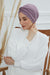 Maharajah Instant Turban Hijab for Women Headwrap Lightweight Headscarf Modest Headwear, Plain Stylish Bonnet Cap for Women,B-4 Lilac