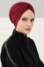 Maharajah Instant Turban Hijab for Women Headwrap Lightweight Headscarf Modest Headwear, Plain Stylish Bonnet Cap for Women,B-4 Maroon