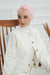 Maharajah Instant Turban Hijab for Women Headwrap Lightweight Headscarf Modest Headwear, Plain Stylish Bonnet Cap for Women,B-4 Powder
