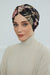 Maharajah Style Instant Turban with Various Pattern Options, Flexible Patterned Turban Bonnet Head Wrap made from Soft Cotton,B-4YD Dark Forest
