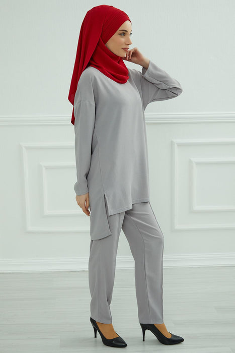 Modest Tunic Top and Pants Set, Long Sleeve Aerobin Tunic Pant Set, Full Cover Lightweight Modest Tunic Tops and Pants,TK-5