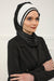 Multicolor Instant Turban Cotton Scarf Head Turbans with Unique Accessories For Women Headwear Stylish Elegant Design,HT-86 Black - White