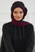 Multicolor Instant Turban Cotton Scarf Head Turbans with Unique Accessories For Women Headwear Stylish Elegant Design,HT-86 Damson - Black