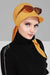 Newsboy Visor Bandana Cover for Elegant Look, Stylish Cotton Women Bandana, Comfortable and Easy Wrap Chemo Headwear Visor Bonnet Cap,B-40 Mustard Yellow