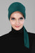 Newsboy Visor Bandana Cover for Elegant Look, Stylish Cotton Women Bandana, Comfortable and Easy Wrap Chemo Headwear Visor Bonnet Cap,B-40 Green