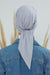 Newsboy Visor Bandana Cover for Elegant Look, Stylish Cotton Women Bandana, Comfortable and Easy Wrap Chemo Headwear Visor Bonnet Cap,B-40 Grey 2