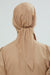 Newsboy Visor Bandana Cover for Elegant Look, Stylish Cotton Women Bandana, Comfortable and Easy Wrap Chemo Headwear Visor Bonnet Cap,B-40 Sand Brown