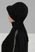 Newsboy Visor Bandana Cover for Elegant Look, Stylish Cotton Women Bandana, Comfortable and Easy Wrap Chemo Headwear Visor Bonnet Cap,B-40 Black