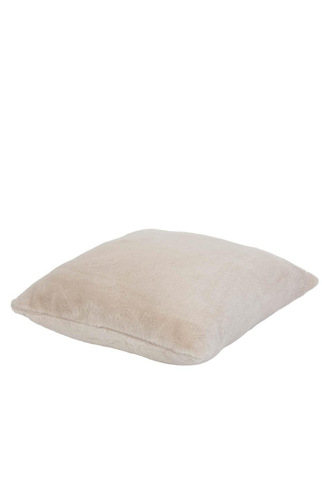 Super Soft Luxury Solid Pillow Cover made from High Quality Plush Fabric, Rabbit Fur Throw Pillow Cover with an Elegant Design,P-1 Beige