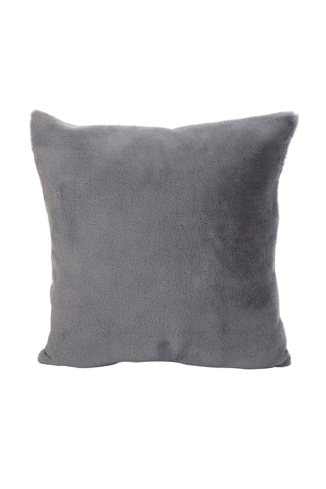 Super Soft Luxury Solid Pillow Cover made from High Quality Plush Fabric, Rabbit Fur Throw Pillow Cover with an Elegant Design,P-1 Grey