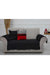 Pleated Reversible Knitted Polyester Decorative Sofa Shawl and Armrest Cover Set Furniture Protector Washable Couch Cover for Family,KTK-4 Black