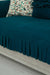 Pleated Reversible Knitted Polyester Decorative Sofa Shawl and Armrest Cover Set Furniture Protector Washable Couch Cover for Family,KTK-4 Petrol Blue
