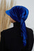 Pre-Tied Velvet Instant Turban Newsboy Hat for Women, Super Soft Velvet Visor Cap for Women, Sun Protective Visor Chemo Headwear,B-71K Sax Blue