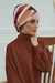 Printed Instant Turban for Women 95% Cotton Head Wrap, Lightweight Cancer Chemo Head Wear with Rose Detail at the Back Side,B-26YD Retro Waves