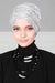 Chic Sequined Instant Turban for Women, Elegant & Easy Head Wrap, Versatile Fashion Hijab Cap, Breathable Hair Loss Chemo Headwear,B-9P Silver