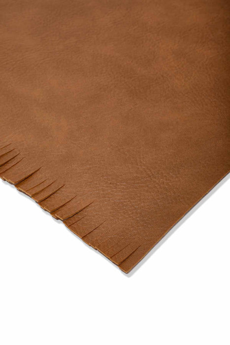 Set of 2 Washable Wipeable Placemats Faux Leather Table Mats Fringed Easy to Clean for Dining Table Set with Tassel Home Kitchen,A-4