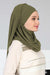 Shawl for Women Chiffon Head Wrap Instant Modesty Turban Cap Instant Scarf,CPS-62 Army Green